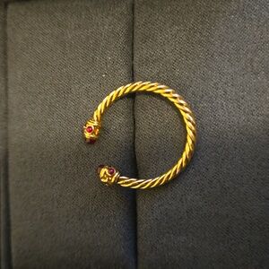 David Yurman Renaissance Ring 18K Yellow Gold with Rubies, 2.3mm
